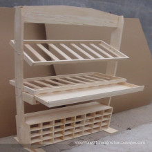 MDF Wine Display Stand/Paint Finish OEM Wooden Display Rack